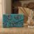 Blue Sunray Luxe Beaded Clutch