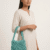 3 (3) Aqua Bloom Beaded Shoulder Potli