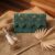 Emerald Zigzag Beaded Clutch