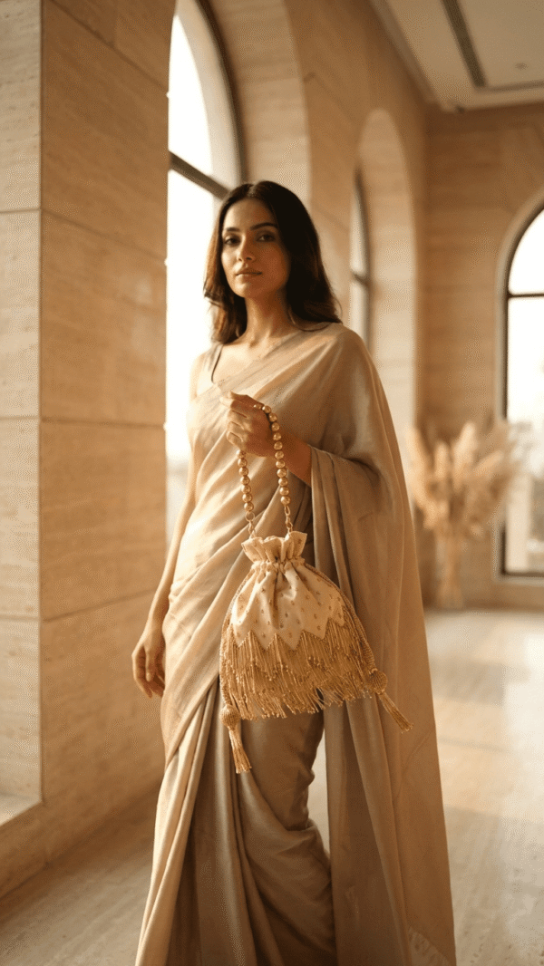 pomelli_photoshoot_image_9_16_0422 (5) Golden Pearl Handle Potli Bag
