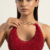Ruby Radiance Crescent Clutch