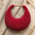 Ruby Radiance Crescent Clutch