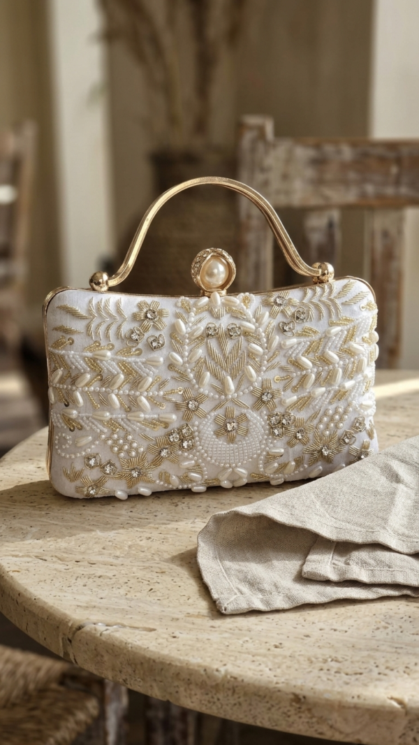 Pearl Crown Luxe Clutch