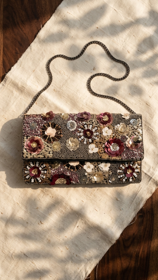 Blossom Royale Embellished Clutch