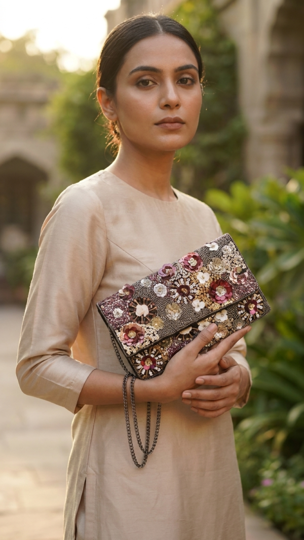 Blossom Royale Embellished Clutch