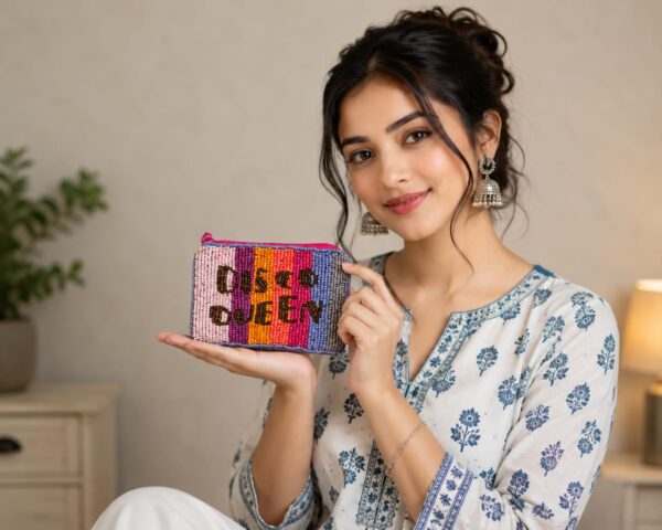 FS Disco Queen Beaded Coin Pouch