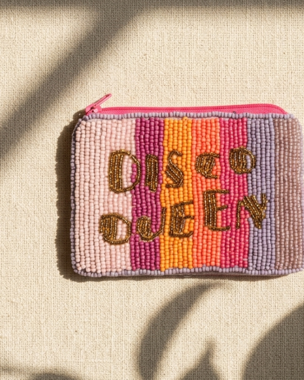 GGJGV Disco Queen Beaded Coin Pouch