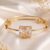 HBN Anti-Tarnish Gold Adjustable Crystal Bracelet for Women