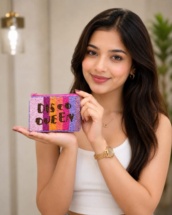 RRG Disco Queen Beaded Coin Pouch