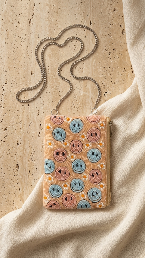 pomelli_photoshoot_image_9_16_0702 (4) Smiley Bloom Beaded Sling Pouch