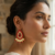 Ruby Pearl Teardrop Statement Earrings