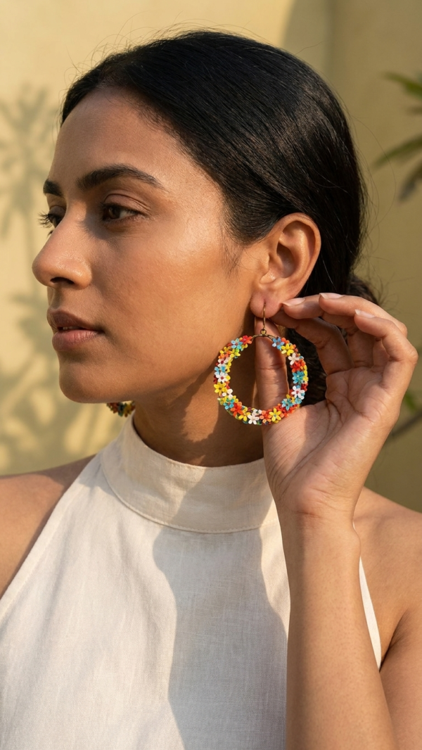 Bloom Fiesta Hoop Earrings