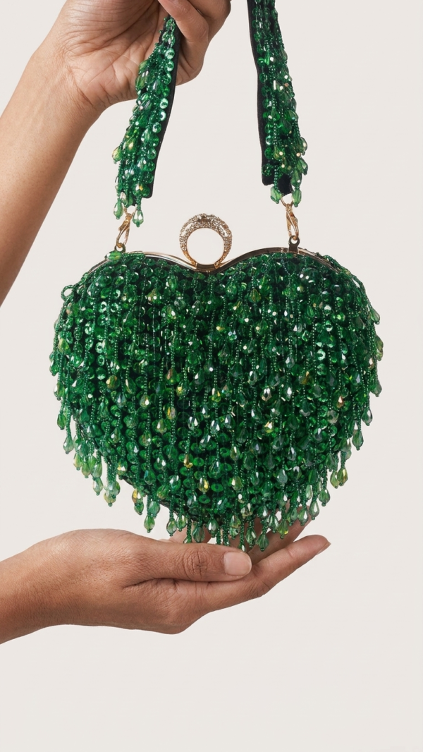 pomelli_photoshoot_image_9_16_0704 (19) Emerald Cascade Fringe Handbag