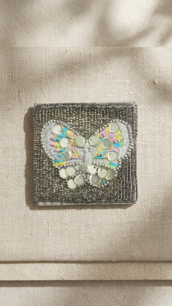 Blush Butterfly Embellished Mini Diary