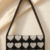 Black & Silver Heart Beaded Shoulder Bag