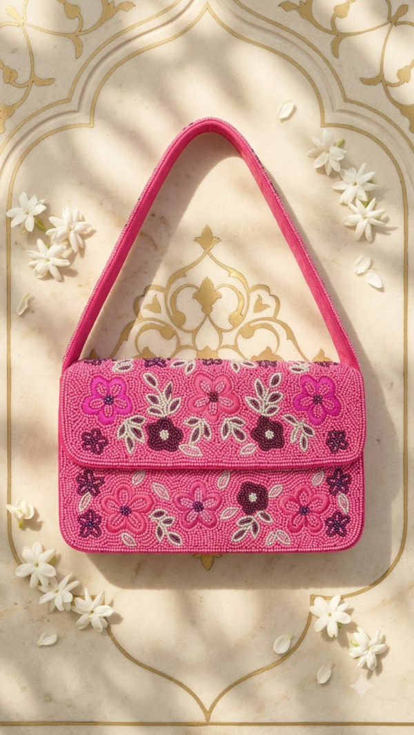 ahskfsNaHkd7dqevcJO_jb Rosé Garden Double-Sided Beaded Handbag