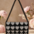 Black & Silver Heart Beaded Shoulder Bag