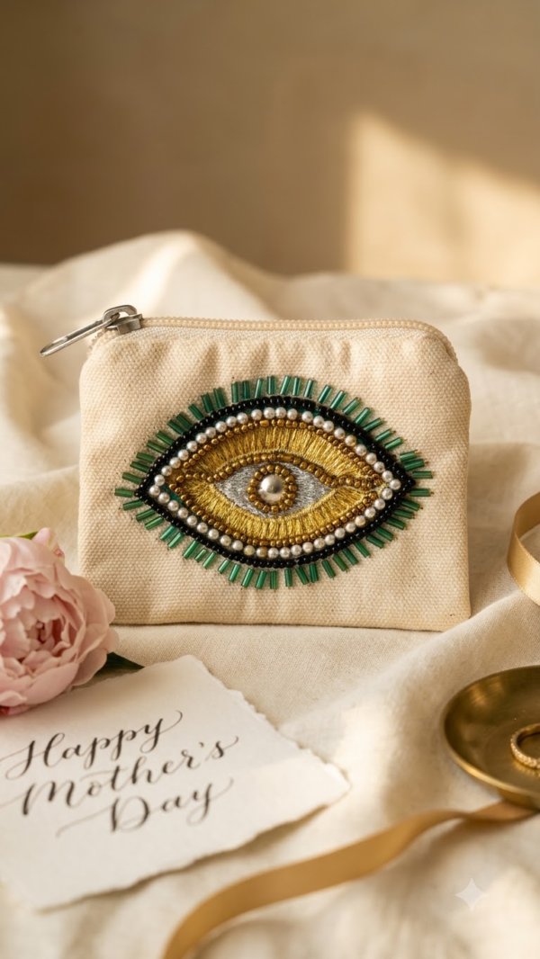 Mystic Eye Embroidered Coin Purse