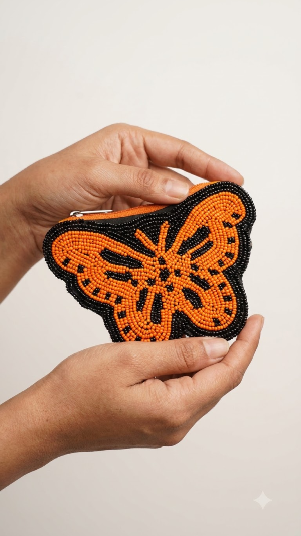 Mariposa Beaded Butterfly Coin Purse