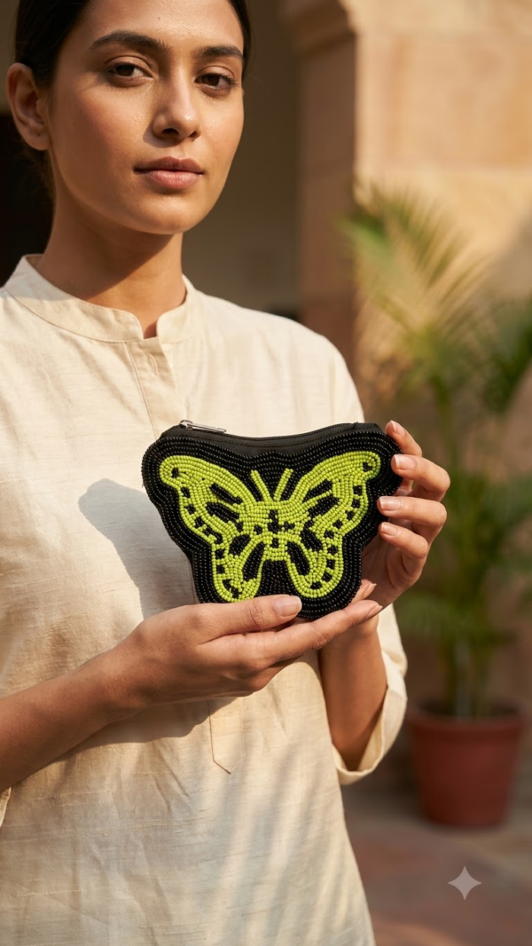bp9LiHXwwvLc5J17Zca4BJ Lime Flutter Beaded Butterfly Coin Purse