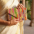 Blush Blossom Floral Beaded Clutch